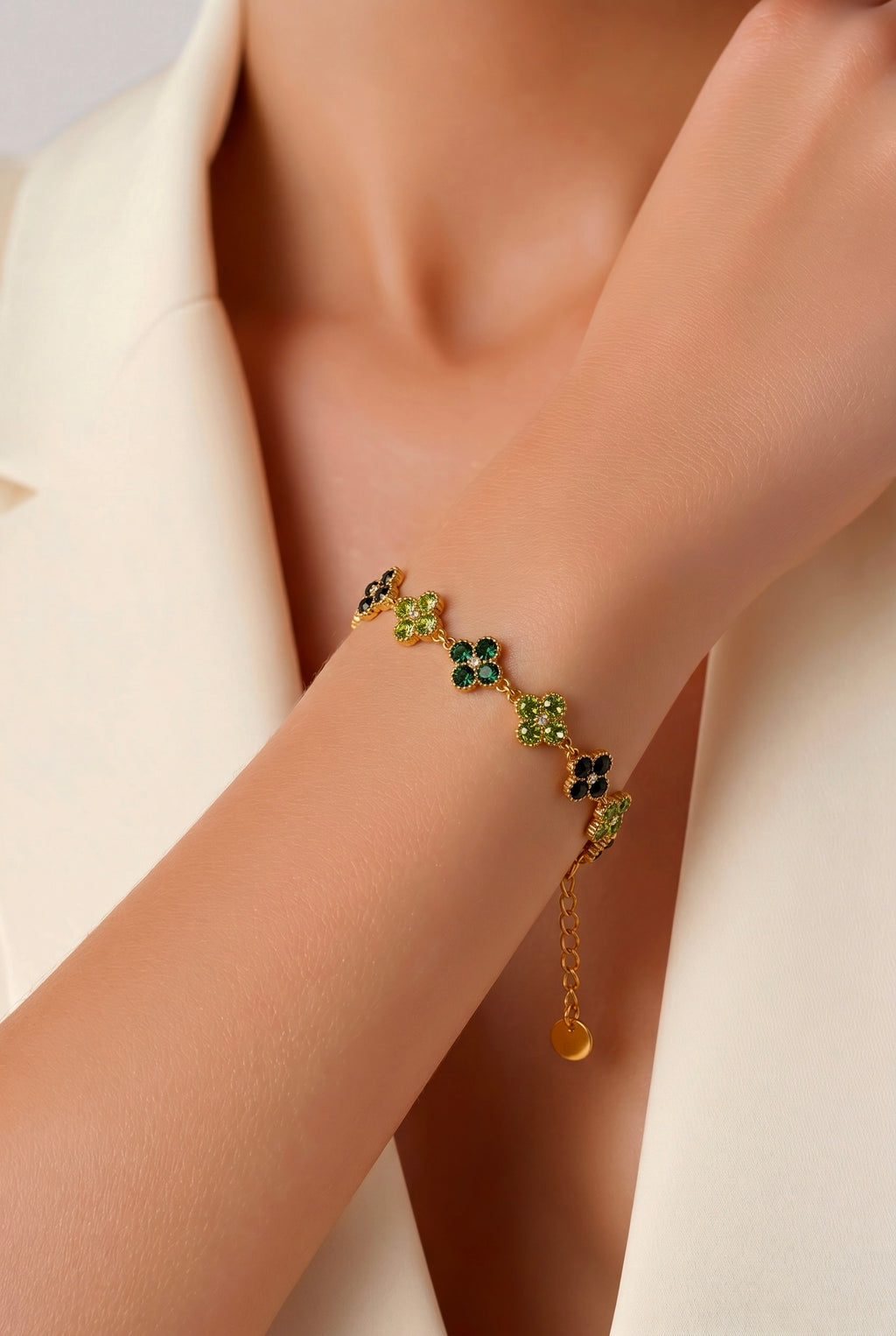 Bracelet Princesse - émeraude