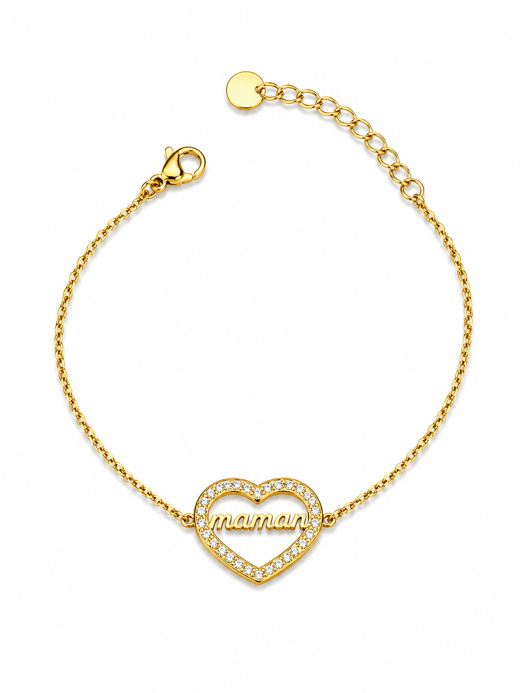 Bracelet Maman Cœur Éclat