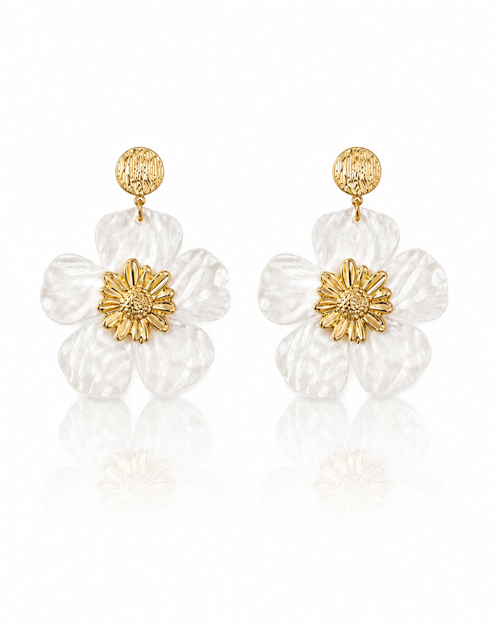 Boucles d’oreilles Fleur Nacrée
