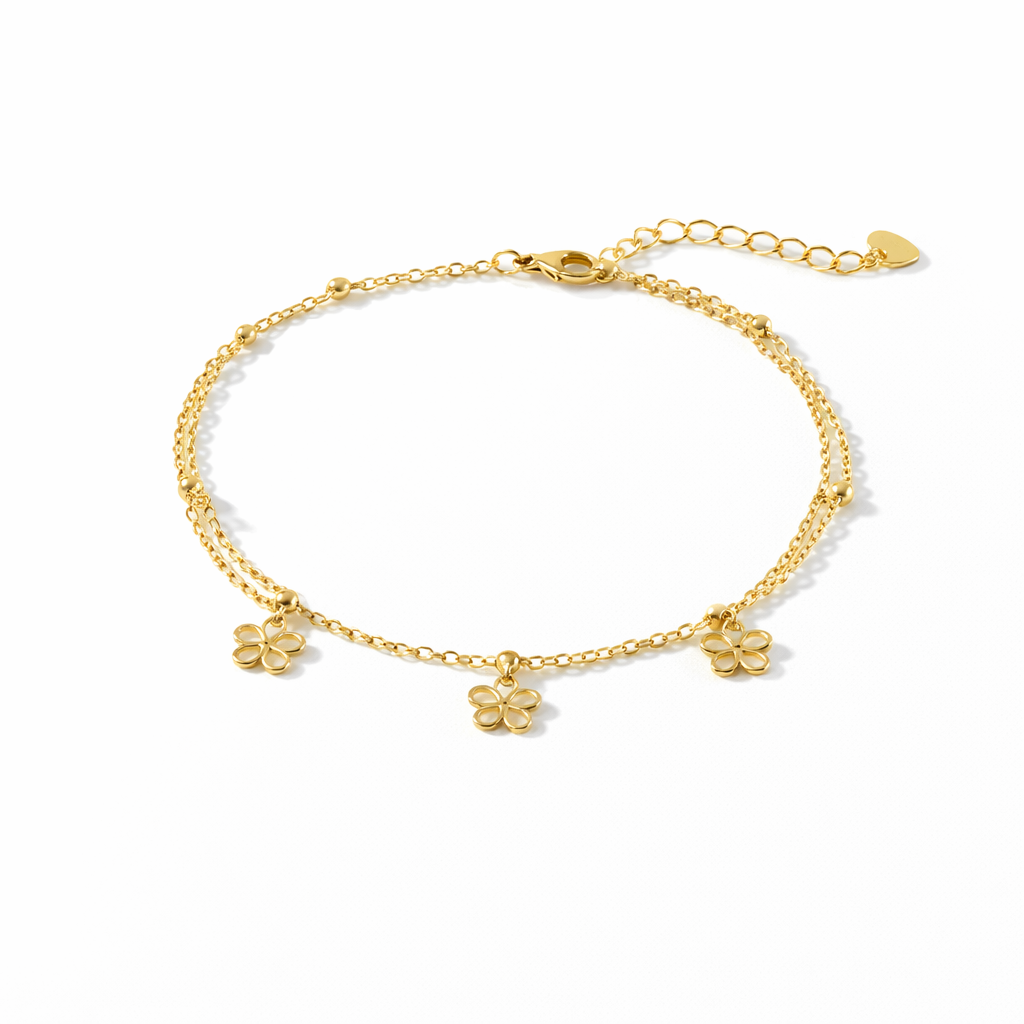 Chaîne de cheville Petites Fleurs