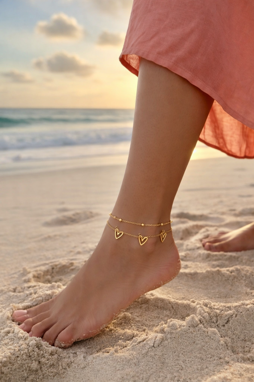 Chaîne de chevilles Cœurs