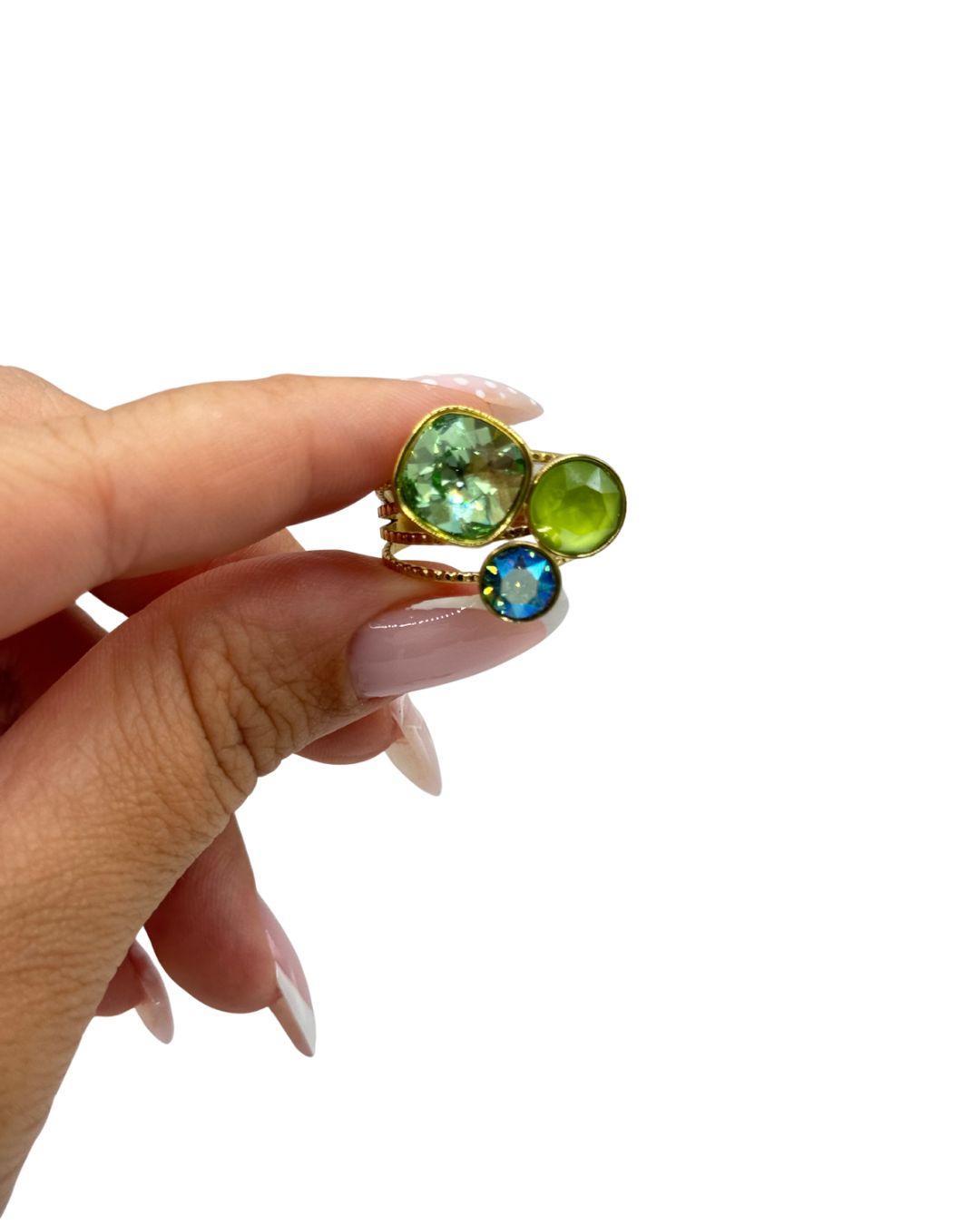 Bague Trilogy - Verde - ornée de cristaux de Swarovski®
