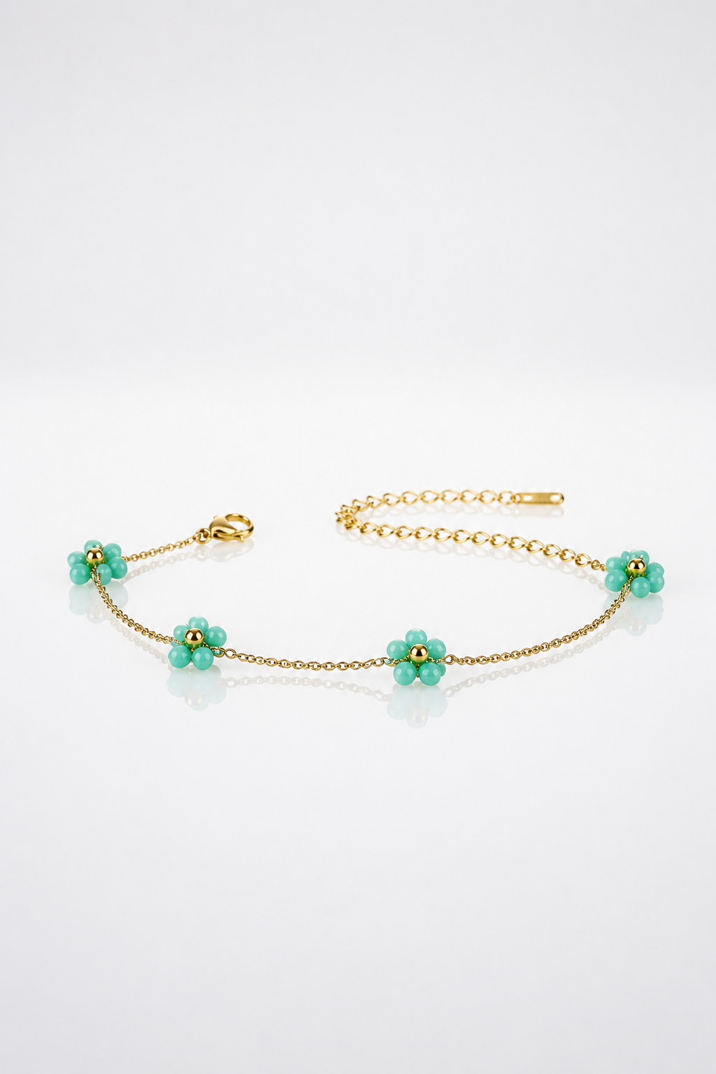 Bracelet Marguerite - 4 fleurs - plusieurs coloris