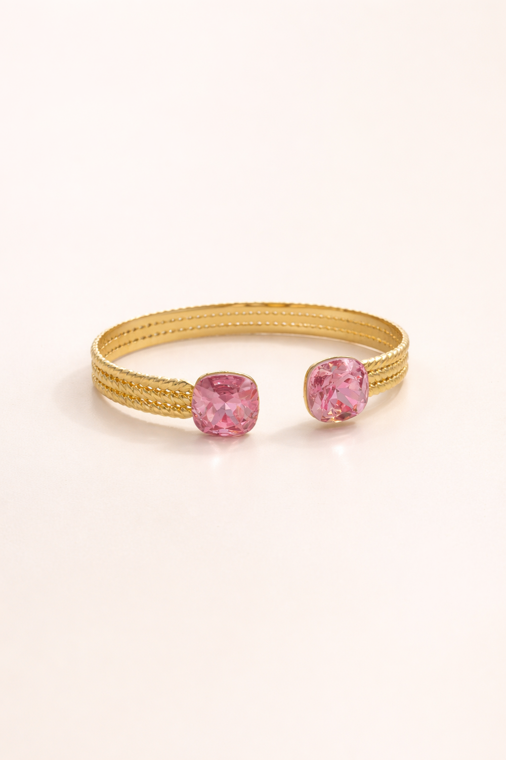 Jonc Éclat - Pinky - orné de deux cristaux de Swarovski®