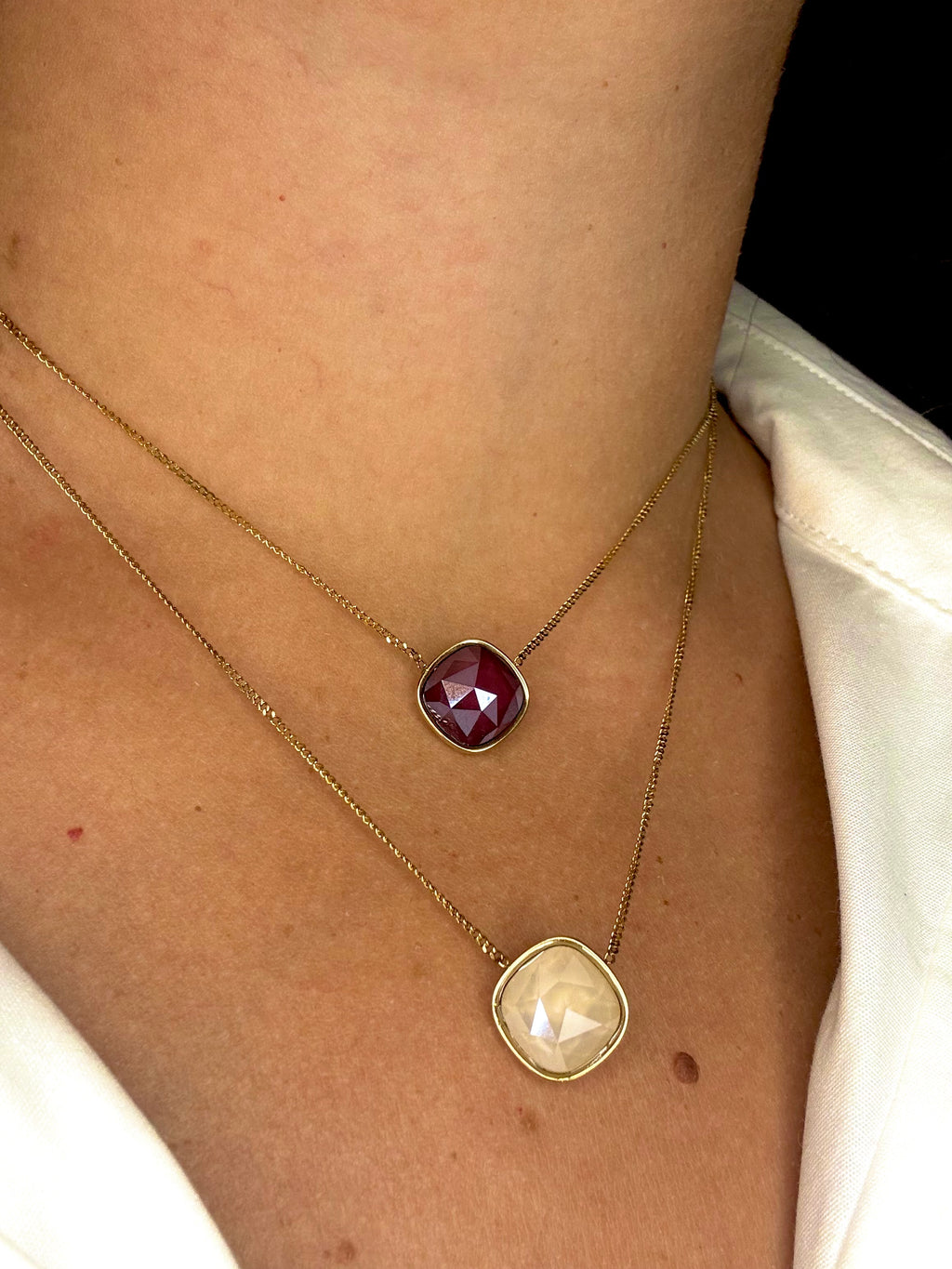 Collier Éclat - Mauve - orné de cristaux de Swarovski®