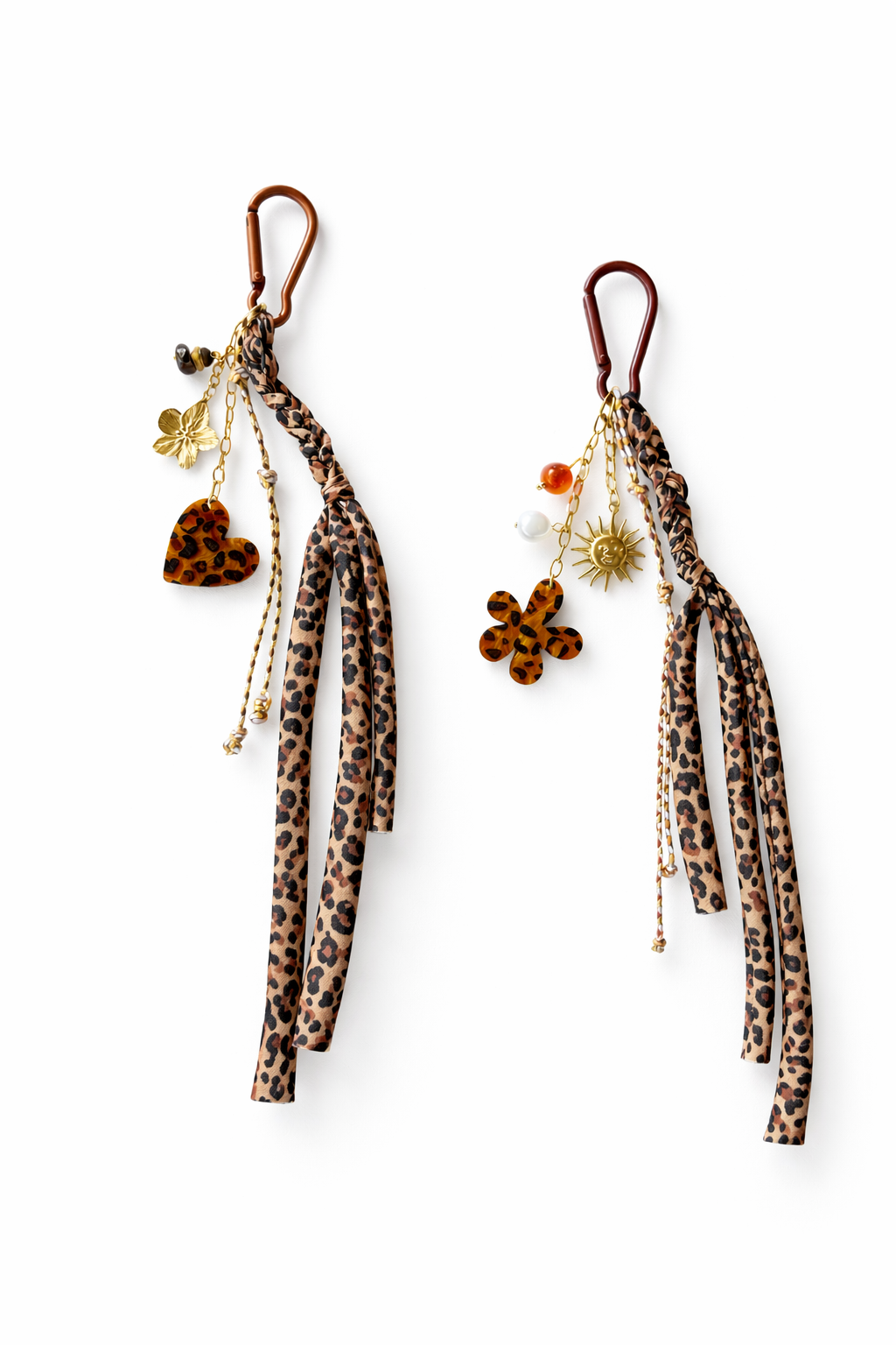 Grigri de sac Léopard & Coeur Doré