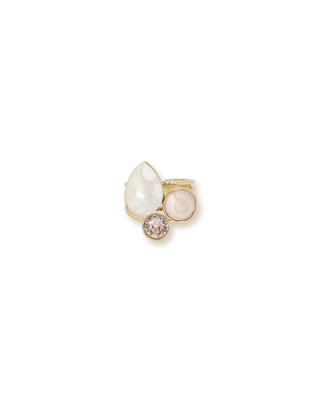 Bague Trinity - Ivoire - ornée de cristaux de Swarovski®