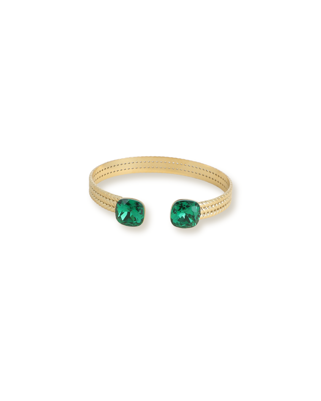 Jonc Éclat - Émeraude - orné de cristaux de Swarovski®