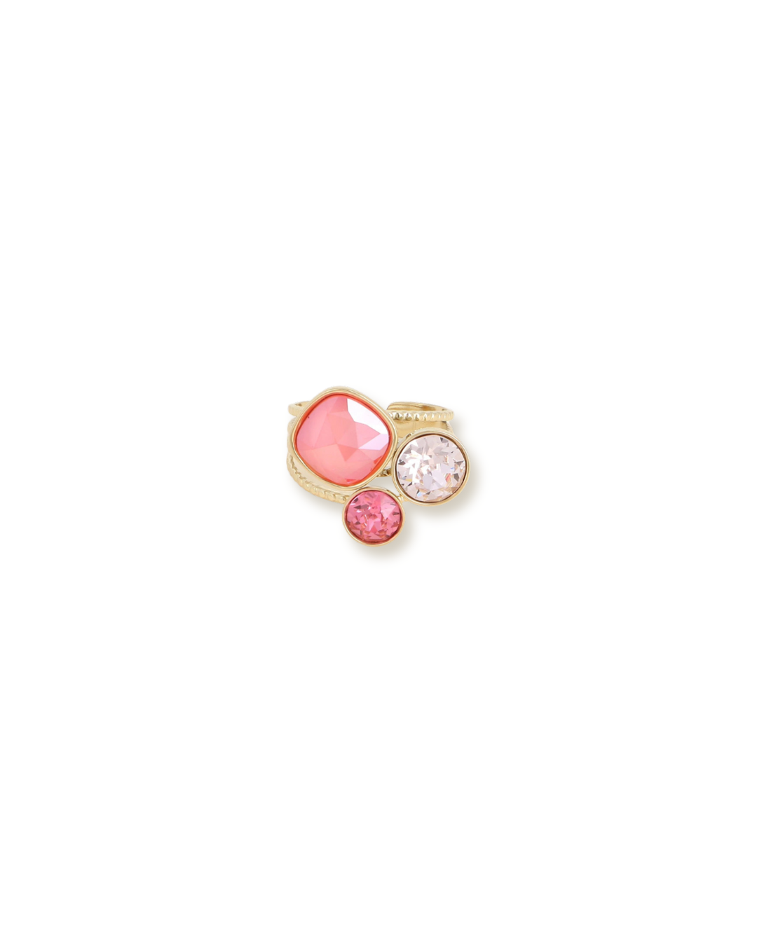 Bague Trilogy - Corail - ornée de cristaux de Swarovski®