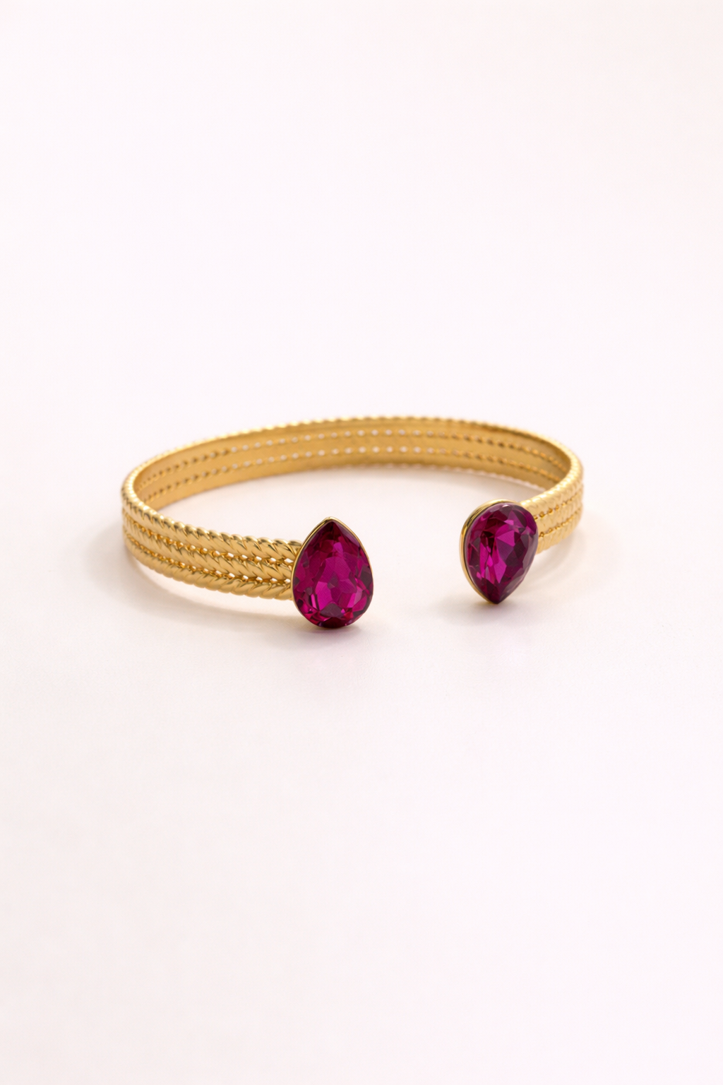 Jonc Rosée - Rose - orné de cristaux de Swarovski®