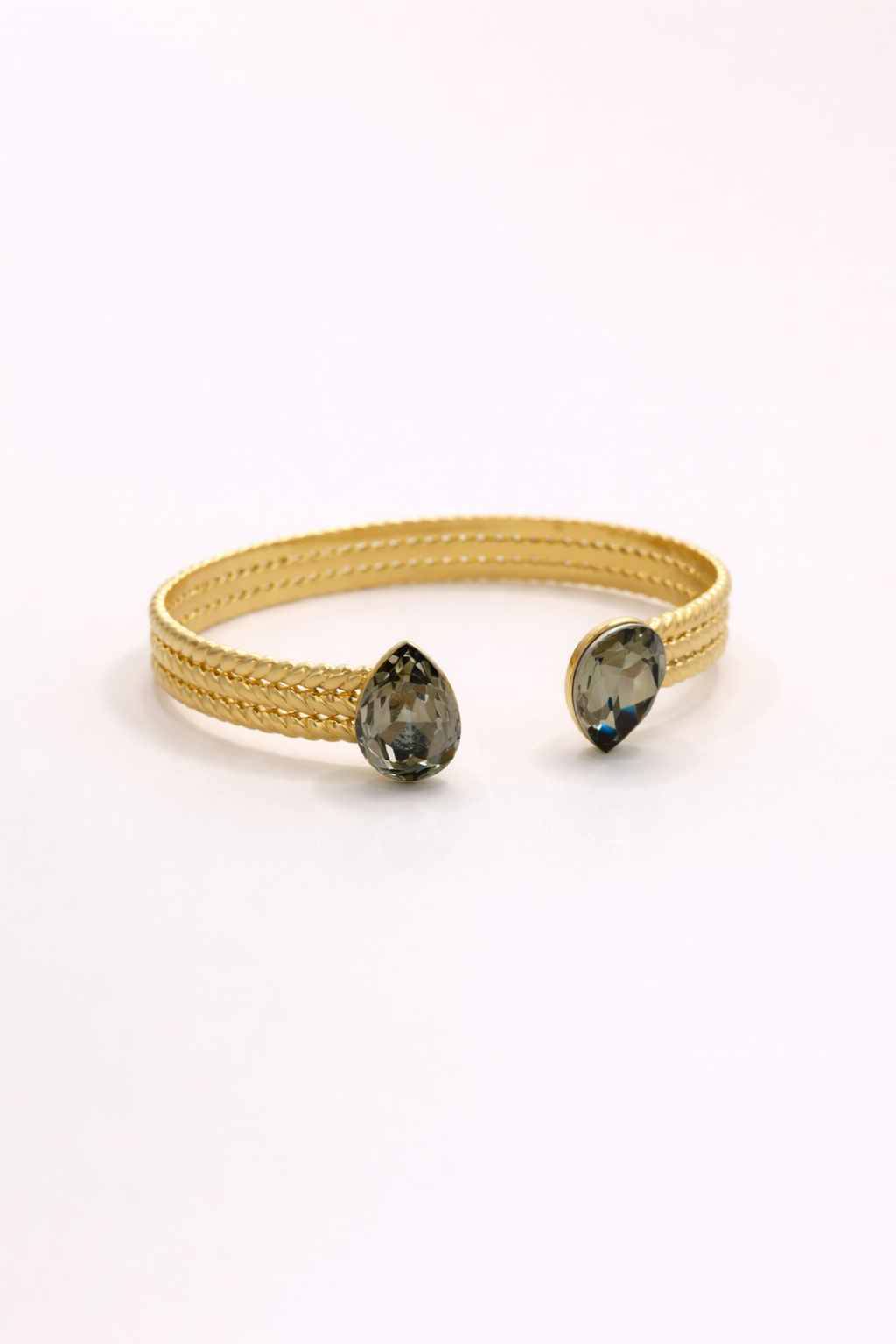 Jonc Rosée - Kaki - orné de cristaux de Swarovski®