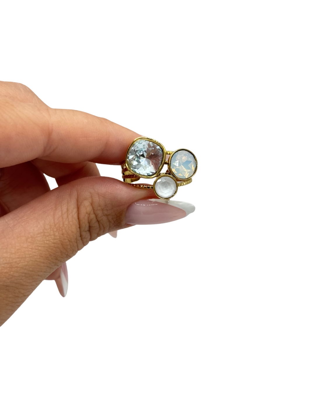 Bague Trilogy - Ciel - ornée de cristaux de Swarovski®