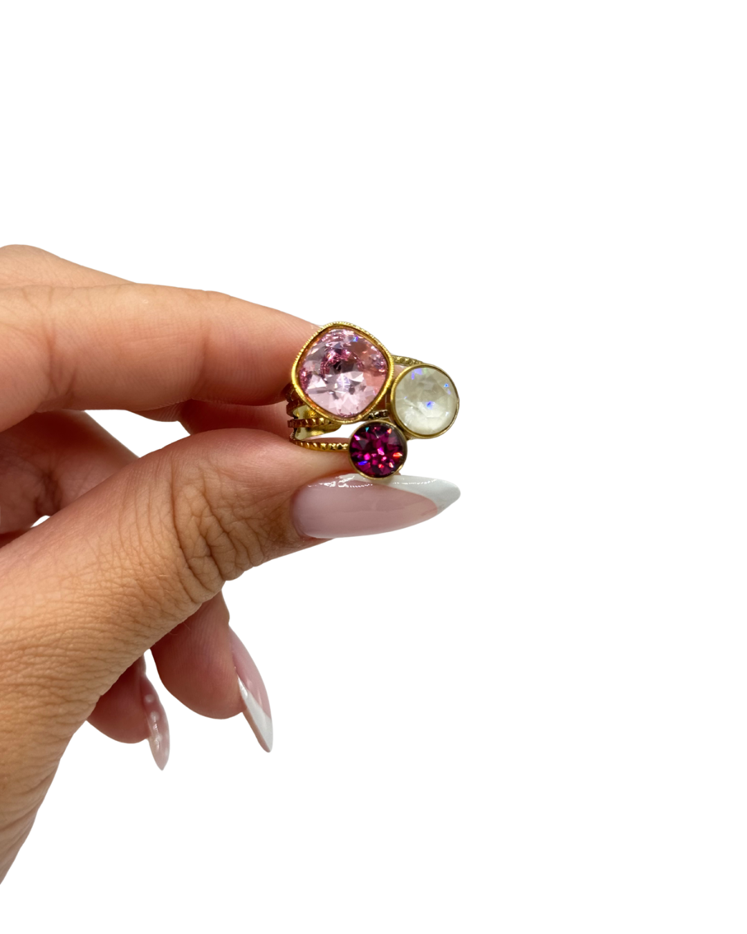 Bague Trilogy - Rose - ornée de cristaux de Swarovski®