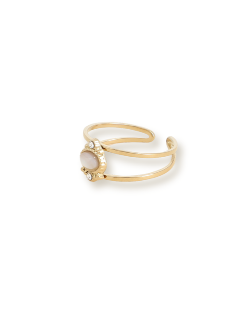 Bague Nïa - nacre blanche