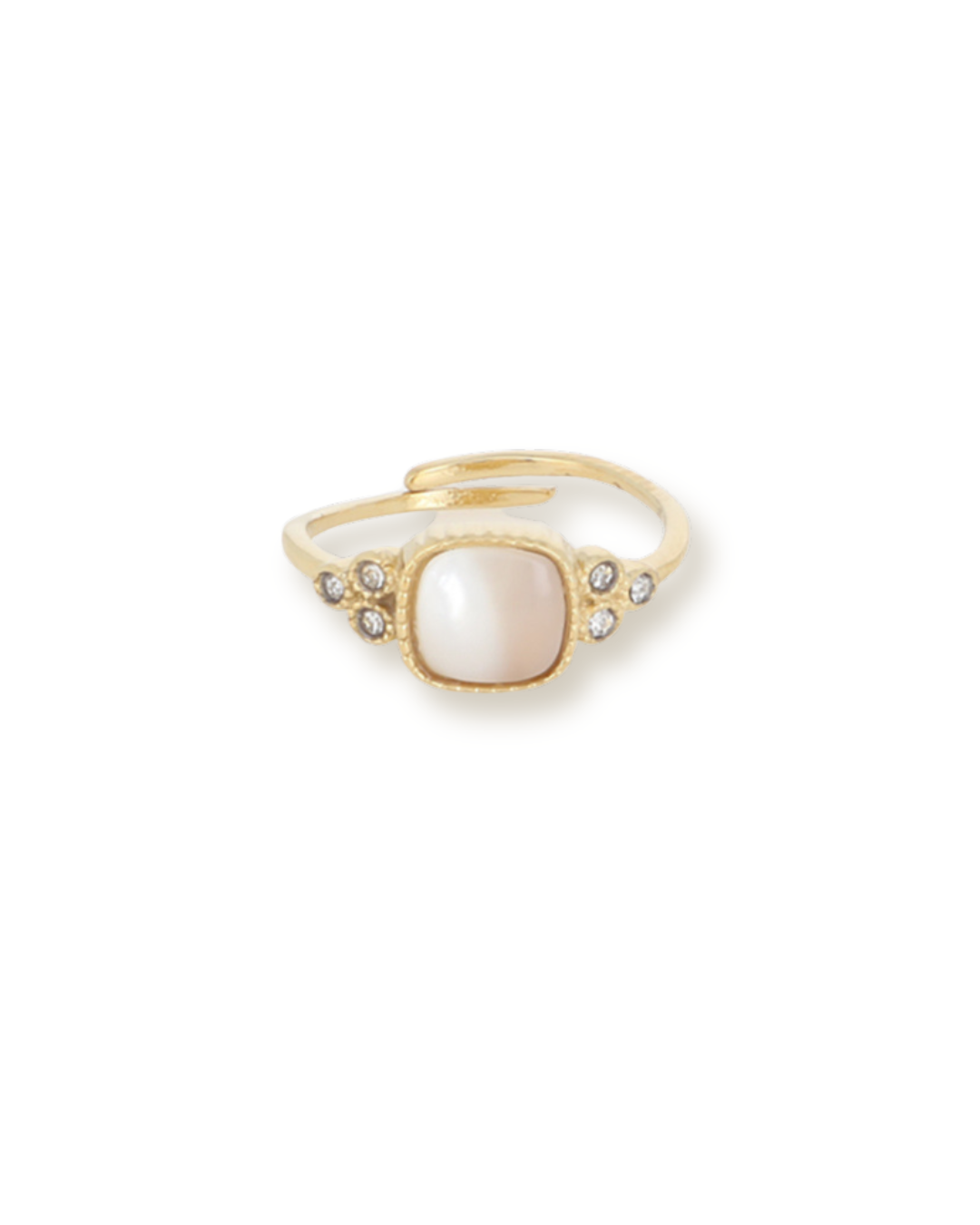 Bague Malia - nacre blanche