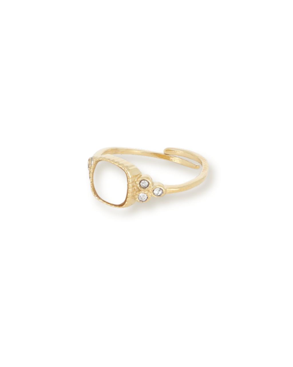 Bague Malia - nacre blanche