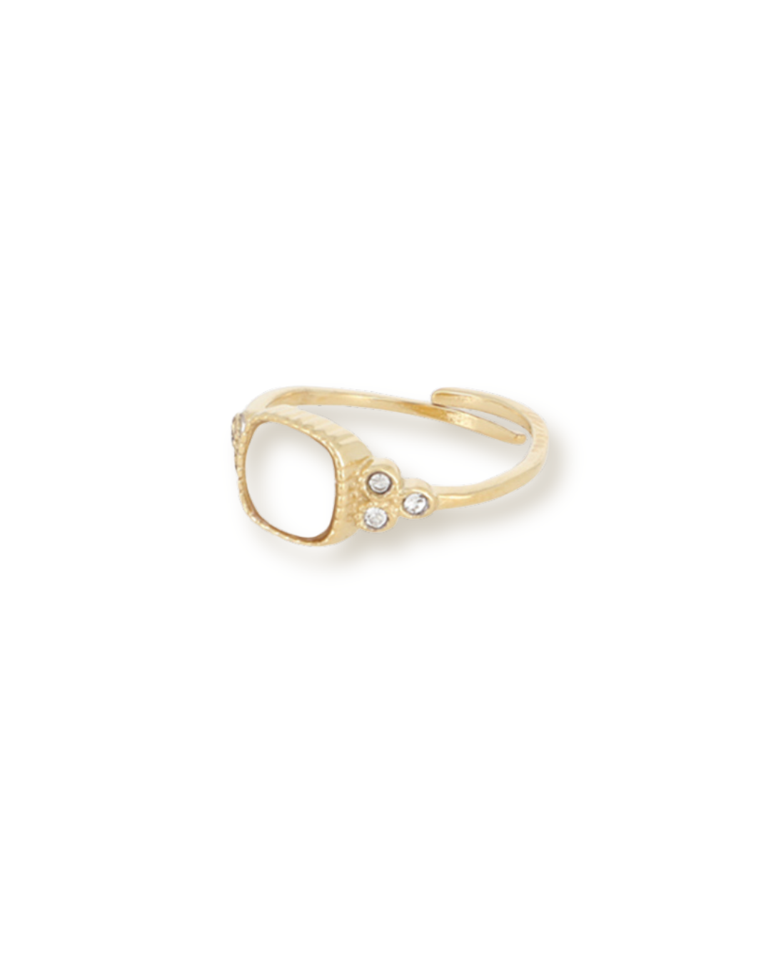 Bague Malia - nacre blanche