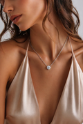 Collier Romy - argenté - cristal 6mm