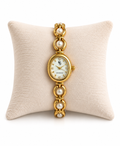 Montre Perline - dorée et perles blanches