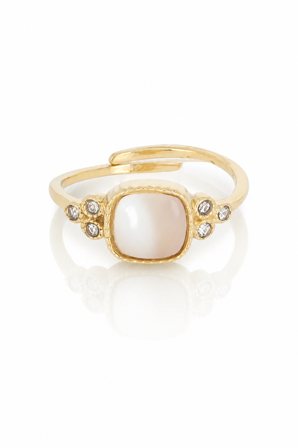 Bague Malia - nacre blanche