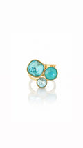 Bague Trilogy - Turquoise - ornée de cristaux de Swarovski®