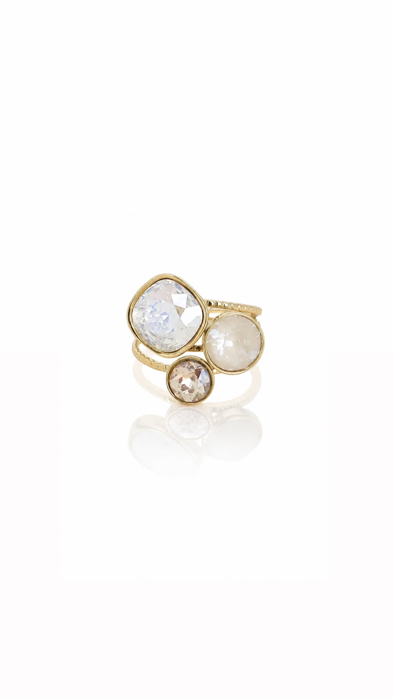 Bague Trilogy - Moon - ornée de cristaux de Swarovski®