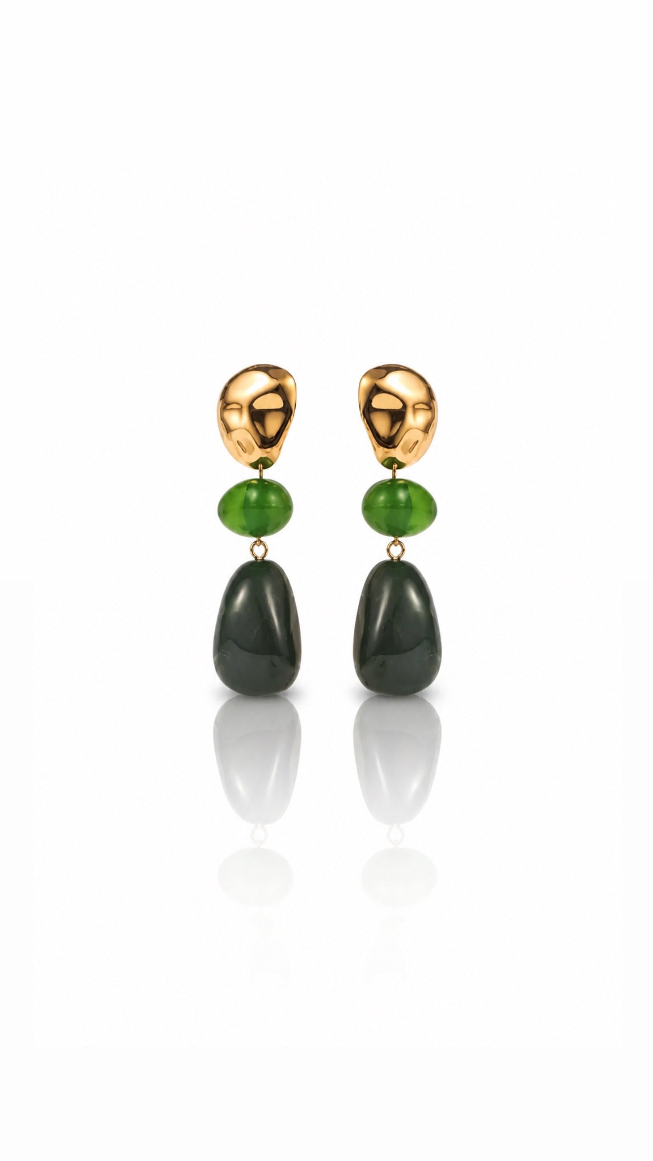 Boucles d'oreilles Jade - plusieurs coloris